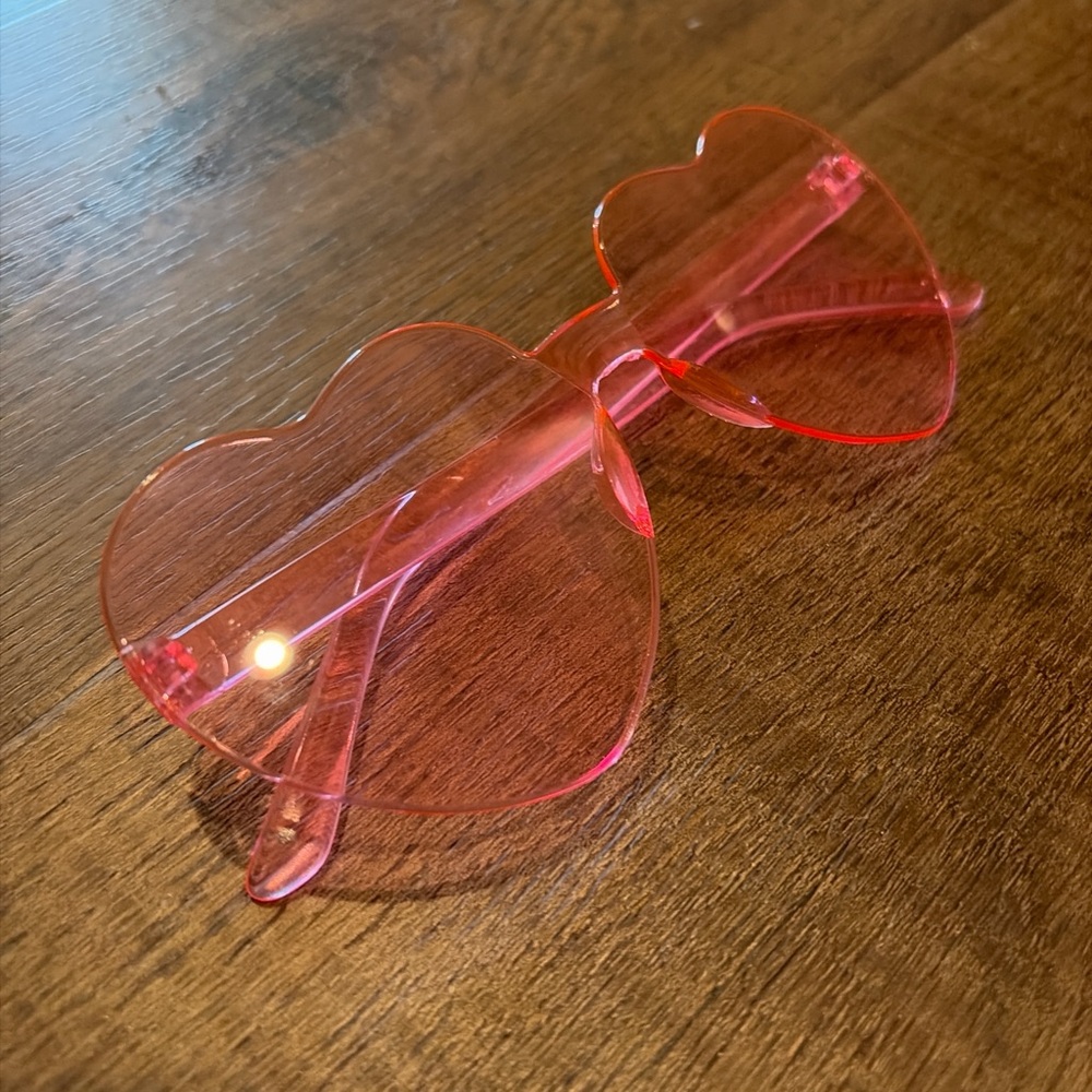 Heart-Shaped Pink Sunglasses
